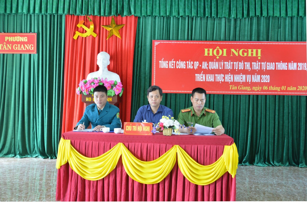 Tổng kết công tác Quốc phòng an ninh năm 2019, phương hướng nhiệm vụ năm 2020 trên địa bàn Phường Tân Giang(TP.Hà Tĩnh) 